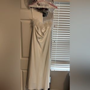 White spaghetti strap dress